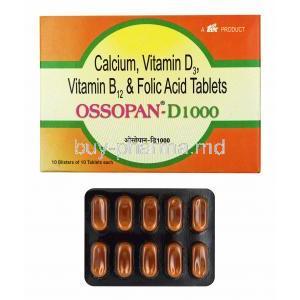 Ossopan D, Calcium/ Vitamin D3/ Vitamin B12/ Folic Acid