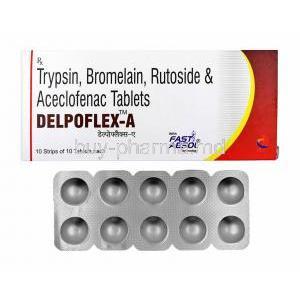 Delpoflex-A, Trypsin/ Rutoside/ Bromelain/ Aceclofenac