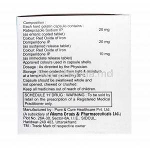 Rabtic-D, Domperidone and Rabeprazole composition