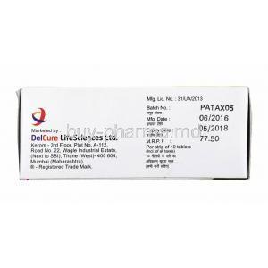 Rabtic, Rabeprazole 20mg box side