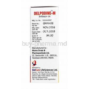 Delpodine M Oral Suspension, Montelukast and Fexofenadine manufacturer