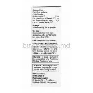 Welminic Syrup, Chlorpheniramine and Phenylephrine composition