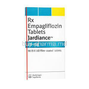 Jardiance, Empagliflozin, 90(9x10) Film coated tablets, Boehringer Ingelheim, box front presentation