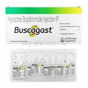 Buscogast Injection, Hyoscine butylbromide