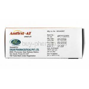 Amfirst AT, Amlodipine and Atenolol manufacturer