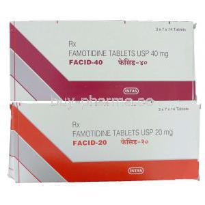 Facid, Generic  Pepcid,  Famotidine. 20 Mg 40 Mg