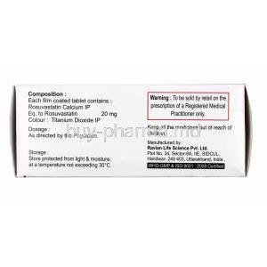 Rozfirst, Rosuvastatin 20mg composition