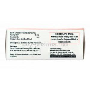 Ramfirst, Ramipril 5mg composition