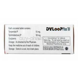 Dyloop Plus, Spironolactone and Torasemide 10mg composition
