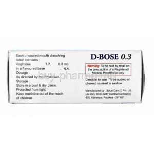 D-Bose, Voglibose 0.3mg composition