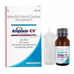 Ampoxin-CV Oral Suspension, Amoxycillin/ Clavulanic Acid