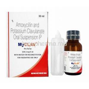 Myclav Dry Syrup, Amoxycillin/ Clavulanic Acid