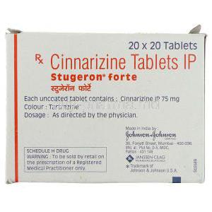 Stugeron,  Cinnarizine 75 Mg Box