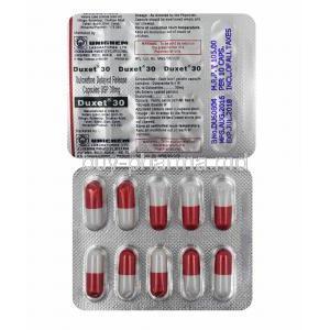 Duxet DR, Duloxetine 30mg capsules
