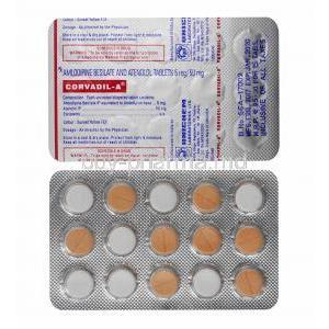 Corvadil-A, Amlodipine and Atenolol tablets