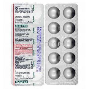 Olsar-AH, Olmesartan, Amlodipine and Hydrochlorothiazide tablets