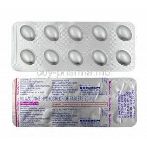 Neuvilaz, Vilazodone 20mg tablets