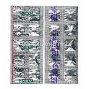 Loram, Ramipril 2.5mg Losartan tablets