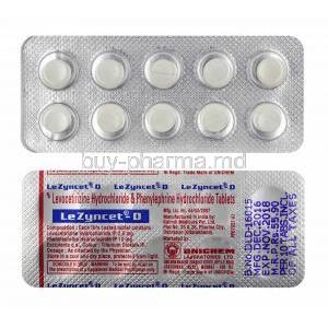 Lezyncet D, Levocetirizine and Phenylephrine tablets