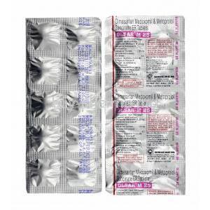 Olsar-M, Olmesartan and Metoprolol Succinate 25mg tablets