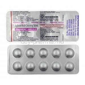 Posmeal-MD, Voglibose 0.2mg tablets