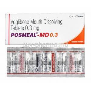Posmeal-MD, Voglibose 0.3mg box and tablets