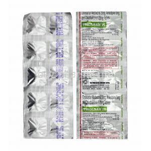 Triolsar, Olmesartan 20mg, Amlodipine and Chlorthalidone tablets