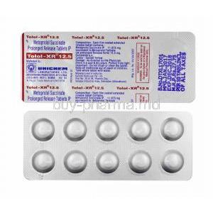 Tolol -XR, Metoprolol Succinate 12.5mg tablets