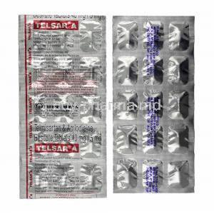 Telsar A, Telmisartan 40mg and Amlodipine 5mg tablets