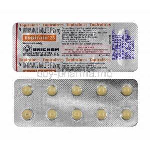 Topirain, Topiramate 25mg tablets