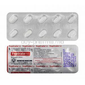 Topirain, Topiramate 50mg tablets