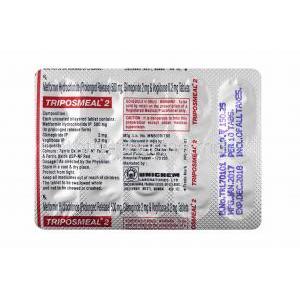 Triposmeal, Glimepiride 2mg, Metformin and Voglibose box and tablets