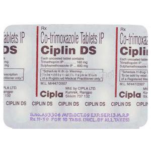 Ciplin DS, Generic  Bactrim,  Trimethoprim