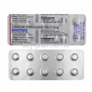 Unisidon, Lurasidone 40mg tablets