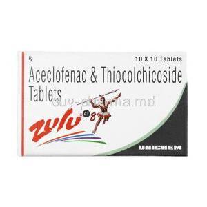 Zulu AT, Aceclofenac / Thiocolchicoside