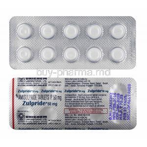 Zulpride, Amisulpride 50mg tablets