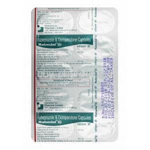 Rabedal D, Domperidone and Rabeprazole capsules back