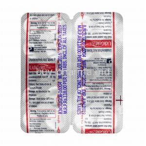 Udigold, Ursodiol 150mg tablets back