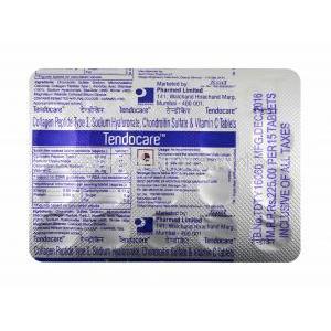 Tendocare tablets back