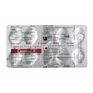 Cranmed, Cranberry Extract 200mg and D-Mannose 50mg capsules back