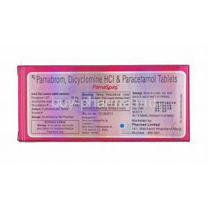 Pamaspas, Paracetamol, Pamabrom and Dicyclomine composition