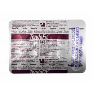 Tendofit tablets back