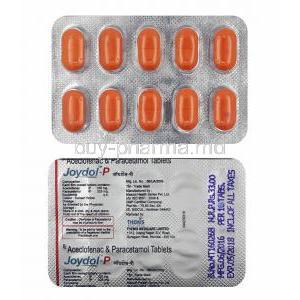 Joydol-P, Aceclofenac and Paracetamol tablets