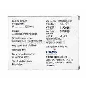 D-Charge Injection, Cholecalciferol composition