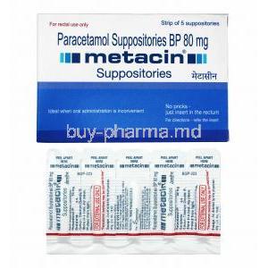 Metacin Suppositories, Paracetamol