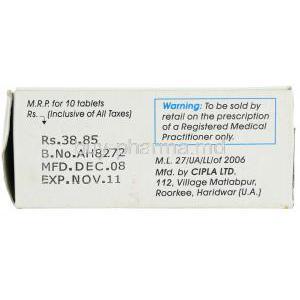 Loratin, Generic Claritin, Loratadine 10mg Box Manufacturer Cipla