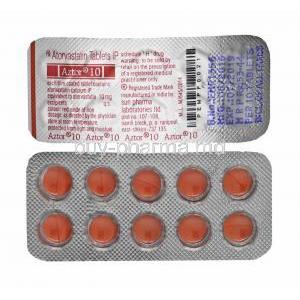 Aztor, Atorvastatin 10mg tablets