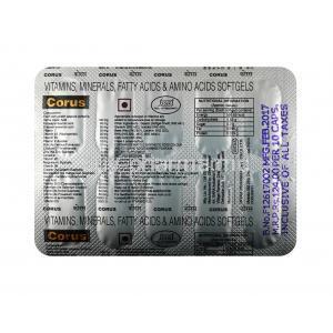 Corus Soft Gelatin,Capsule,Soft Gelatin Capsule, sheet information