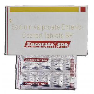 Encorate, Sodium Valproate, 500mg, Tablet