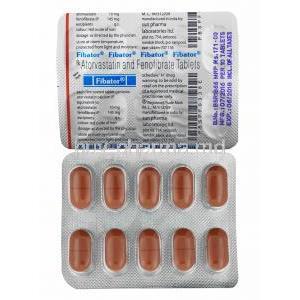 Fibator, Atorvastatin 10mg and Fenofibrate 145mg tablets